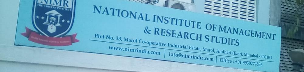 National Institute of Management and Research Studies - [NIMR]