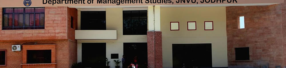 Department of Management Studies Jai Narain Vyas University