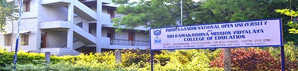 Sri Ramakrishna Mission Vidyalaya College of Education - [SRKVCOE]