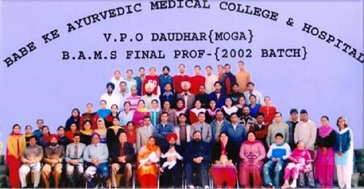 Babe Ke Ayurvedic Medical College Moga Courses Fees 2024 2025