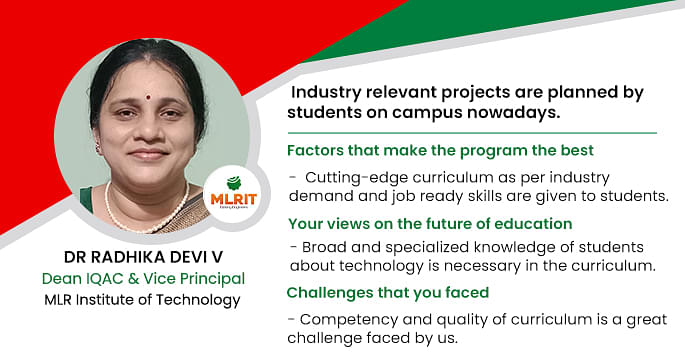 MLR Institute of Technology Dr Radhika Devi V Dean IQAC Vice