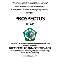 gju distance assignment front page pdf