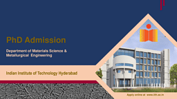 Ph.D Materials Science and Metallurgical Engineering Brochure