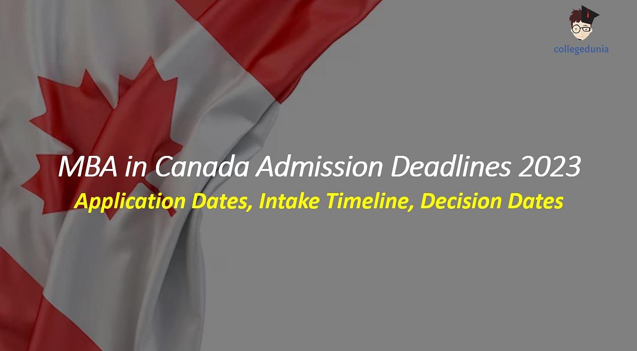 MBA in Canada Admission Deadlines 20242025 Application Deadlines