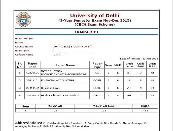 Delhi University (DU) Result 2024 (Released) durslt.du.ac.in Download