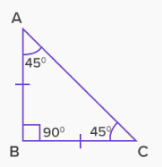 area of a right isosceles triangle
