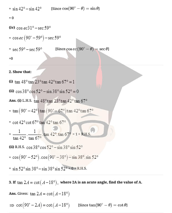 NCERT Solutions for Class 10 Maths Exercise 8.3 Chapter 8 - Introduction to  Trigonometry