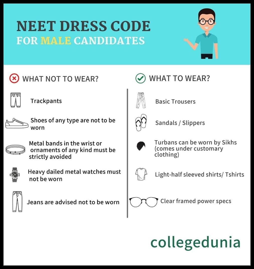 NEET UG 2023 Dress Code For Male & Female