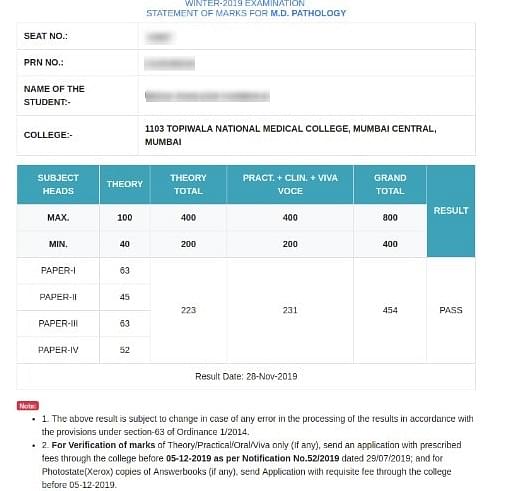 MUHS Result 2024 Out muhs.ac.in Check UG PG Results