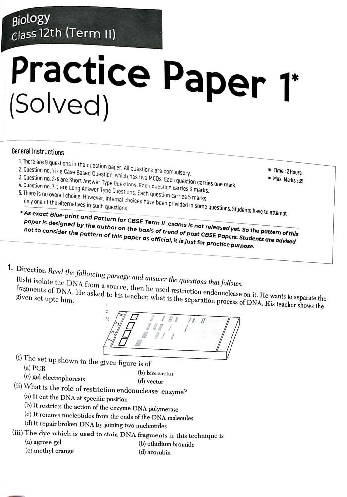 CBSE Term 2 Exam 2022: Biology Class 12 Sample Paper With Solutions