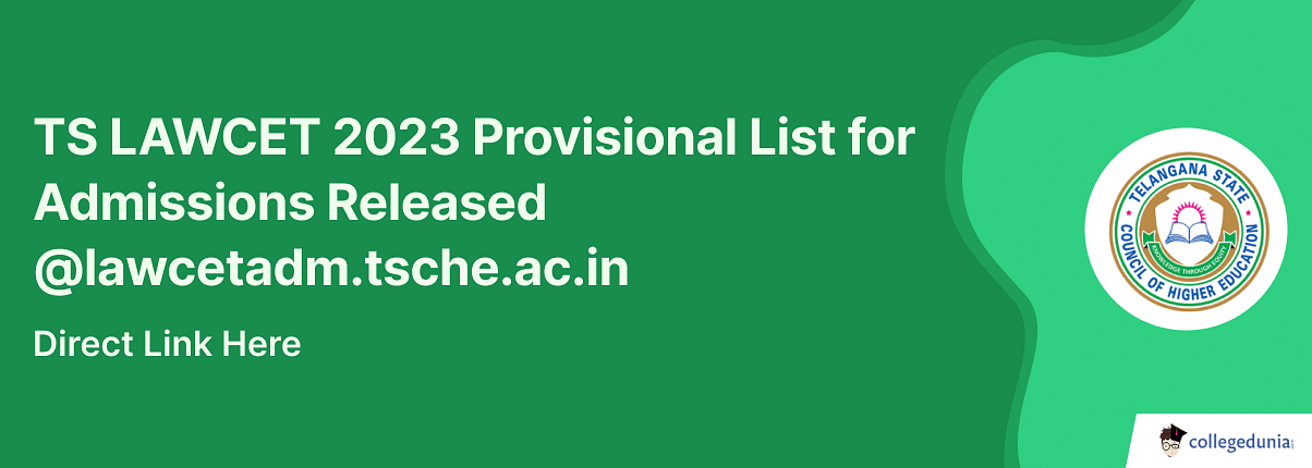 TS LAWCET 2023 Provisional List for Admission Released lawcetadm