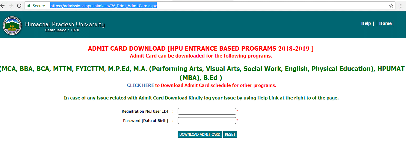 HPU MAT 2023 Admit Card Dates Exam Centers and Exam Day Instructions