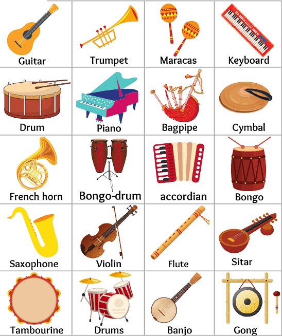Musical Instrument Names - Explore the List of 60+ Instrument