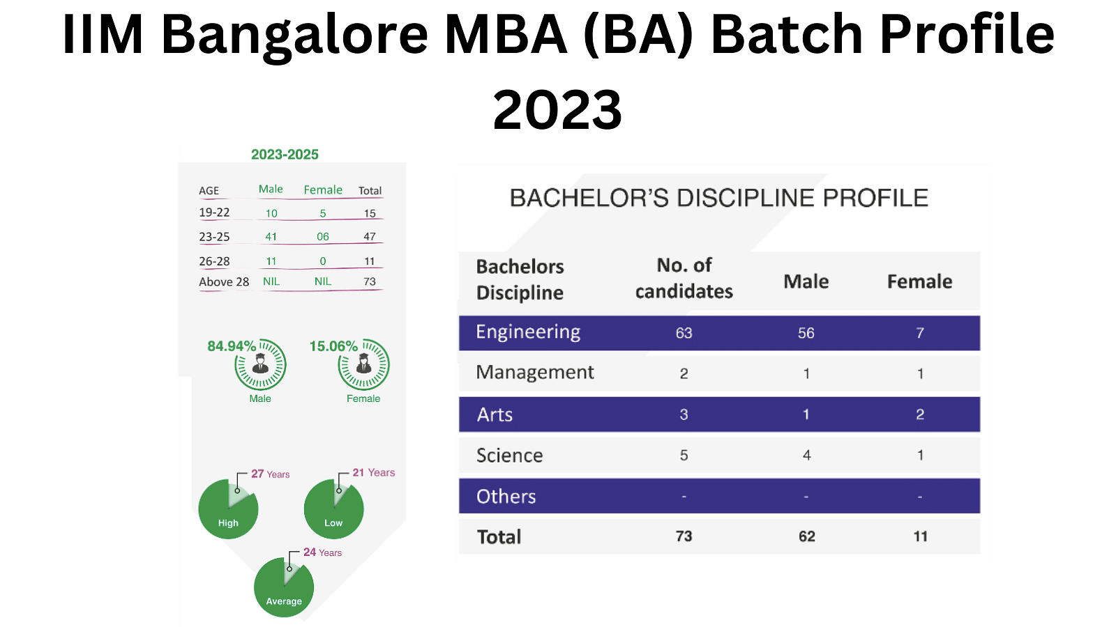 IIM Bangalore MBA BA Batch Profile