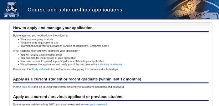 university of melbourne phd application deadline