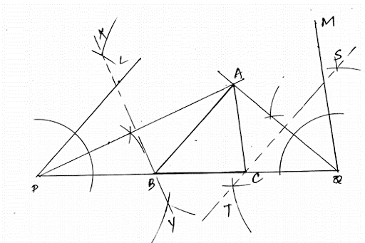 Example 1 - Construct a triangle ABC, in which angle B = 60, C = 45