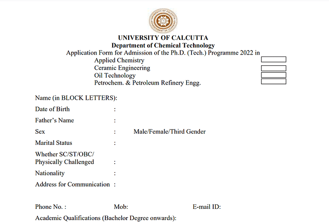 calcutta university phd thesis format