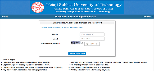 nsit phd application form 2022