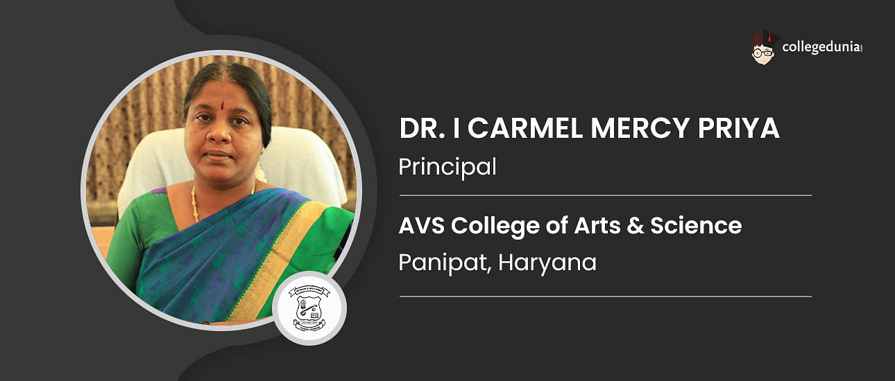 AVS College of Arts Science Dr. I Carmel Mercy Priya Principal