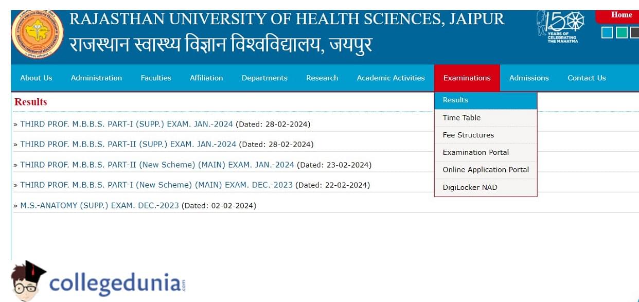 RUHS Admission 2024 Courses Fees Results Placements