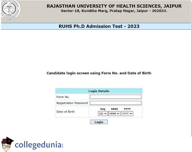 RUHS PhD Admission 2024 Eligibility Entrance Exam Pattern