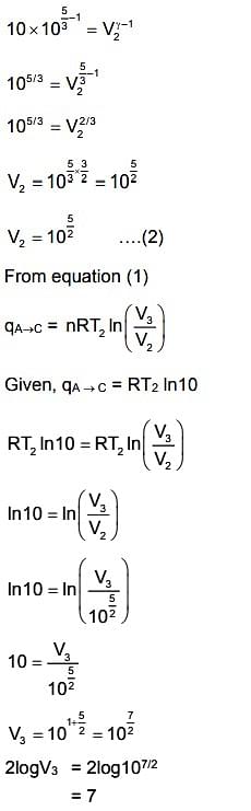 One Mole Of An Ideal Monoatomic Gas Undergoes Two Reversible Processes A→b And B→c As Shown In 2821