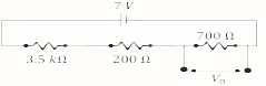 potential difference across 700 