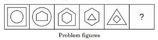 Which one from the four answer figures should come at the right of the problem