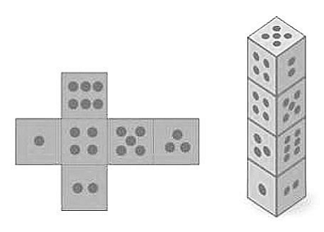 unfolded pattern of a die