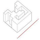 Identify the correct mirror view for the given 3 D volume.